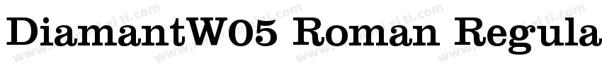 DiamantW05 Roman Regular字体转换